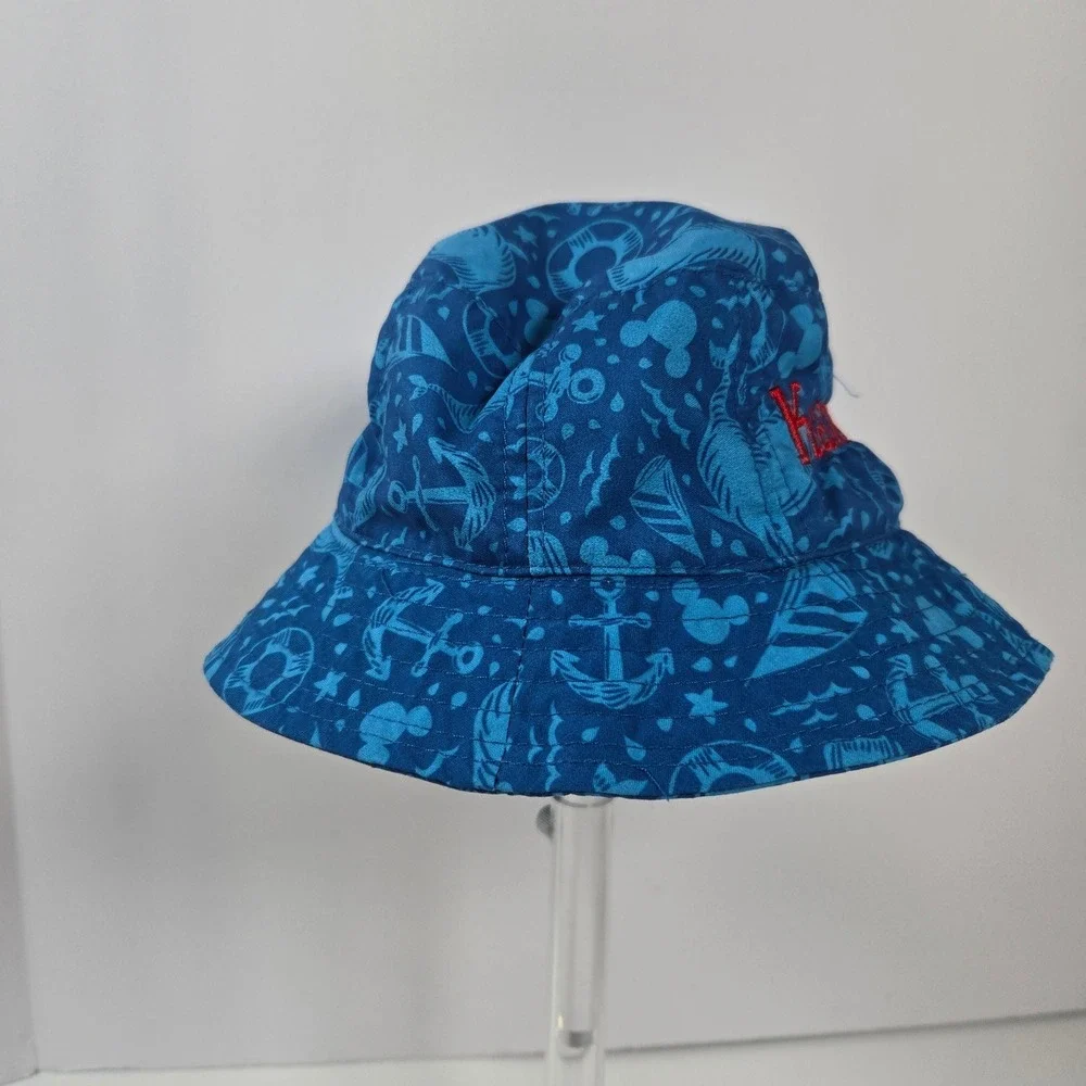 Disney Parks Bucket Hat Toddler 52cm Blue Mickey Mouse Nautical Sailor Kameron